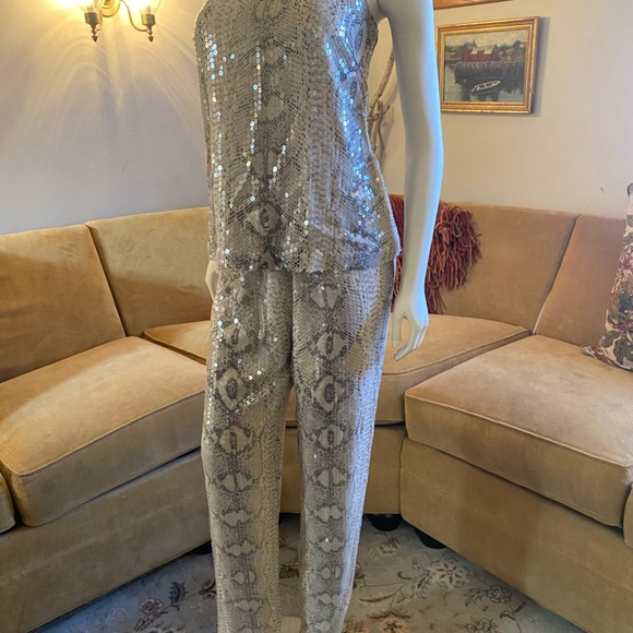 Stunning 2 piece silk snake sequin ...everything ! - Picture 9 of 11